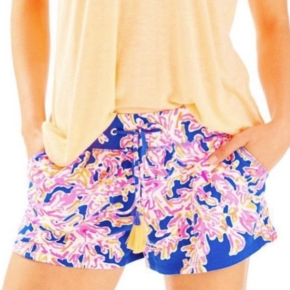 Lilly Pulitzer Pants - Lilly Pulitzer Electric Blue and Pink Coral Shorts